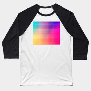 Cute colorful rainbow plaid pattern Baseball T-Shirt